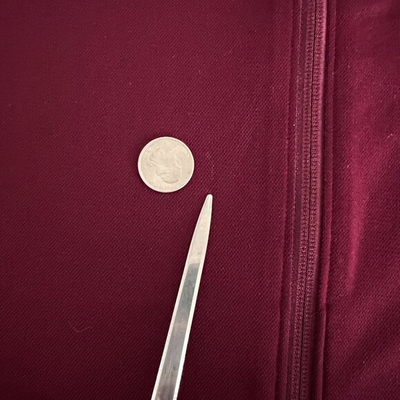 Under Armour Fitted Performance Jacket Full Zip Large Burgundy Mesh Sleeves - Picture 12 of 15